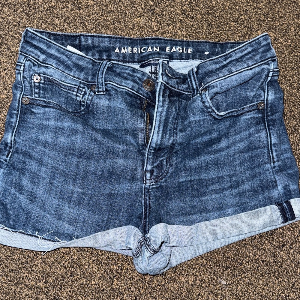 American Eagle Outfitters Women's Dark Blue Jean Shorts